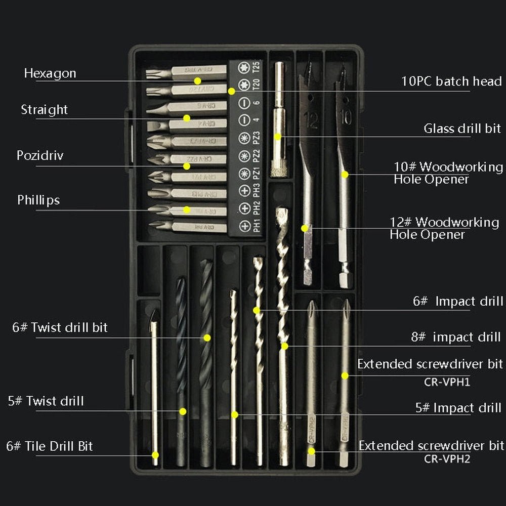 Multi - Function Drill High - Speed Steel Twist Drill Group Tool, 21 PCS / Set - laboratorydeal