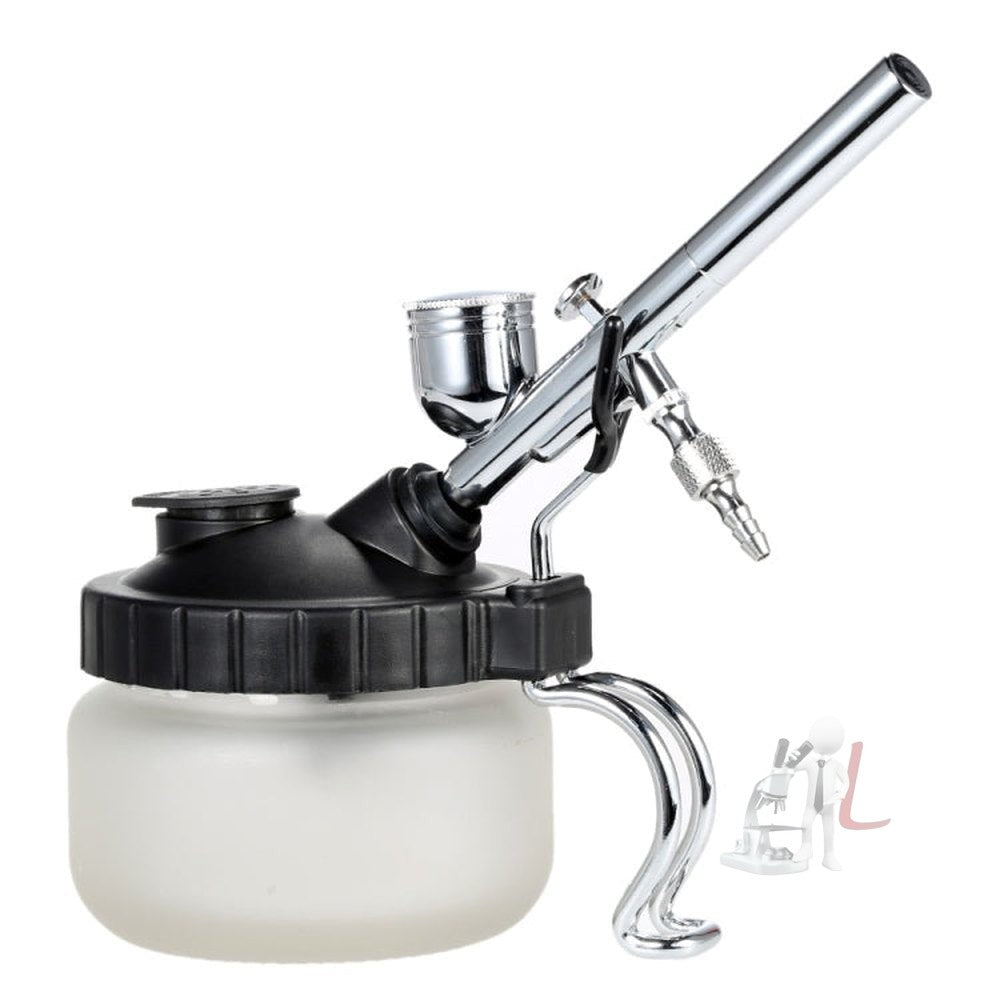 Multi - function Airbrush Cleaning Pot Model Air Pump Spray Paint Coloring Tool Waste Collection Bottle Pen Holder, 304ml Air Pump Spray Paint Bottle - laboratorydeal