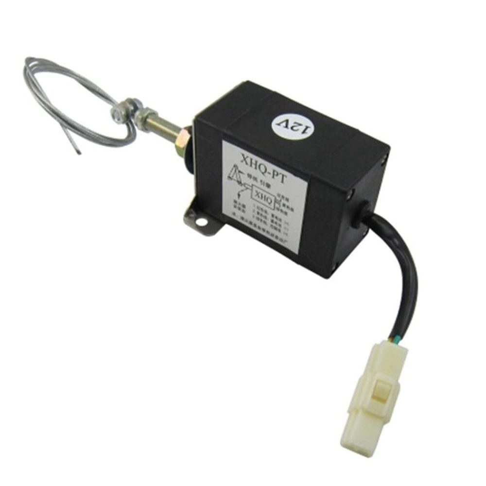 Normally Close DC 12V/24V Diesel Engine Flame Out Device Engine Stop Solenoid Valve XHQ - PT Power Off Pull Type Flameout Magnetic, 12V - laboratorydeal