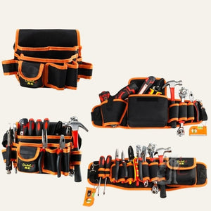 Onkel.J Electrician Waist Bag Canvas Multifunctional Tool Bag Woodworking Fitter Bag - laboratorydeal