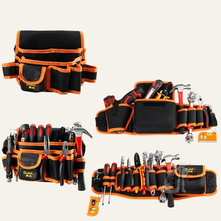 Onkel.J Electrician Waist Bag Canvas Multifunctional Tool Bag Woodworking Fitter Bag - laboratorydeal