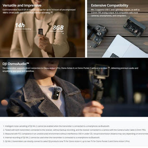 Original DJI Mic 2 (2 TX + 1 RX + Charging Case), 2 TX + 1 RX + Charging Case - laboratorydeal