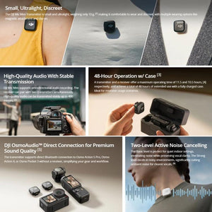 Original DJI Mic Mini (2 TX + 1 RX + Charging Case), 2 TX + 1 RX + Charging Case - laboratorydeal