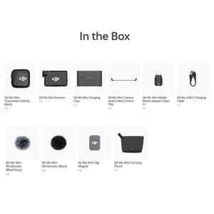 Original DJI Mic Mini (2 TX + 1 RX + Charging Case), 2 TX + 1 RX + Charging Case - laboratorydeal