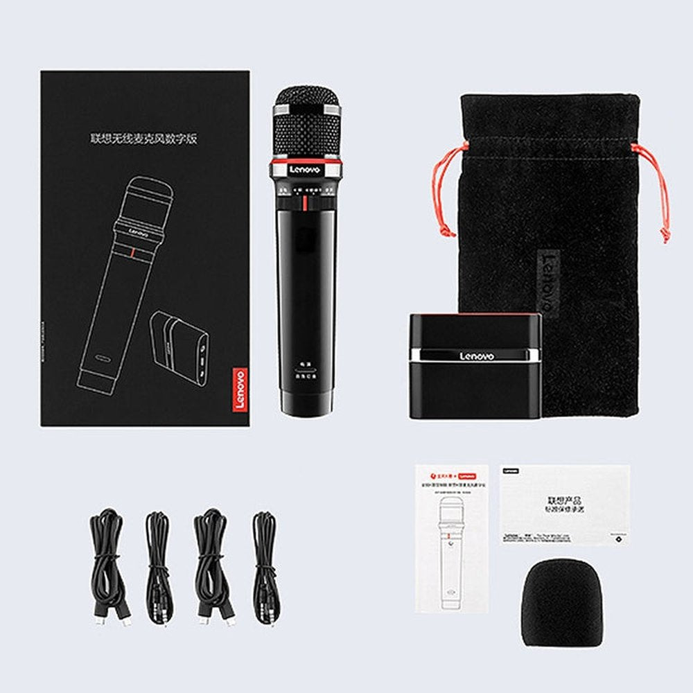 Original Lenovo UM20 - U K Song Wireless Digital Microphone Live Recording Equipment with Wireless Receiver - laboratorydeal