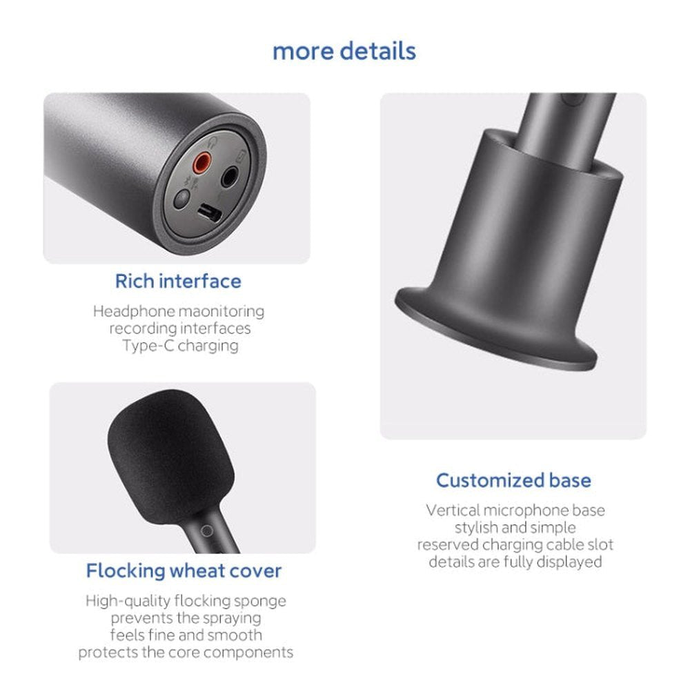 Original Xiaomi Mijia Bluetooth 5.1 Stereo Noise Reduction Karaoke Microphone - laboratorydeal