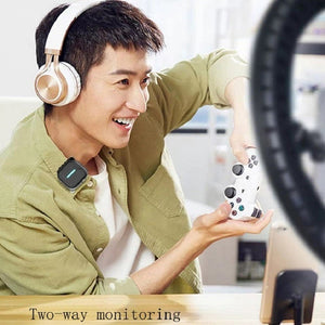 Outdoor Professional Noise - cancelling Wireless Lavalier Microphone, Type - C, Type - C+Apple Adapter, Type - C+External Microphone, Type - C+Apple Adapter+External Microphone - laboratorydeal