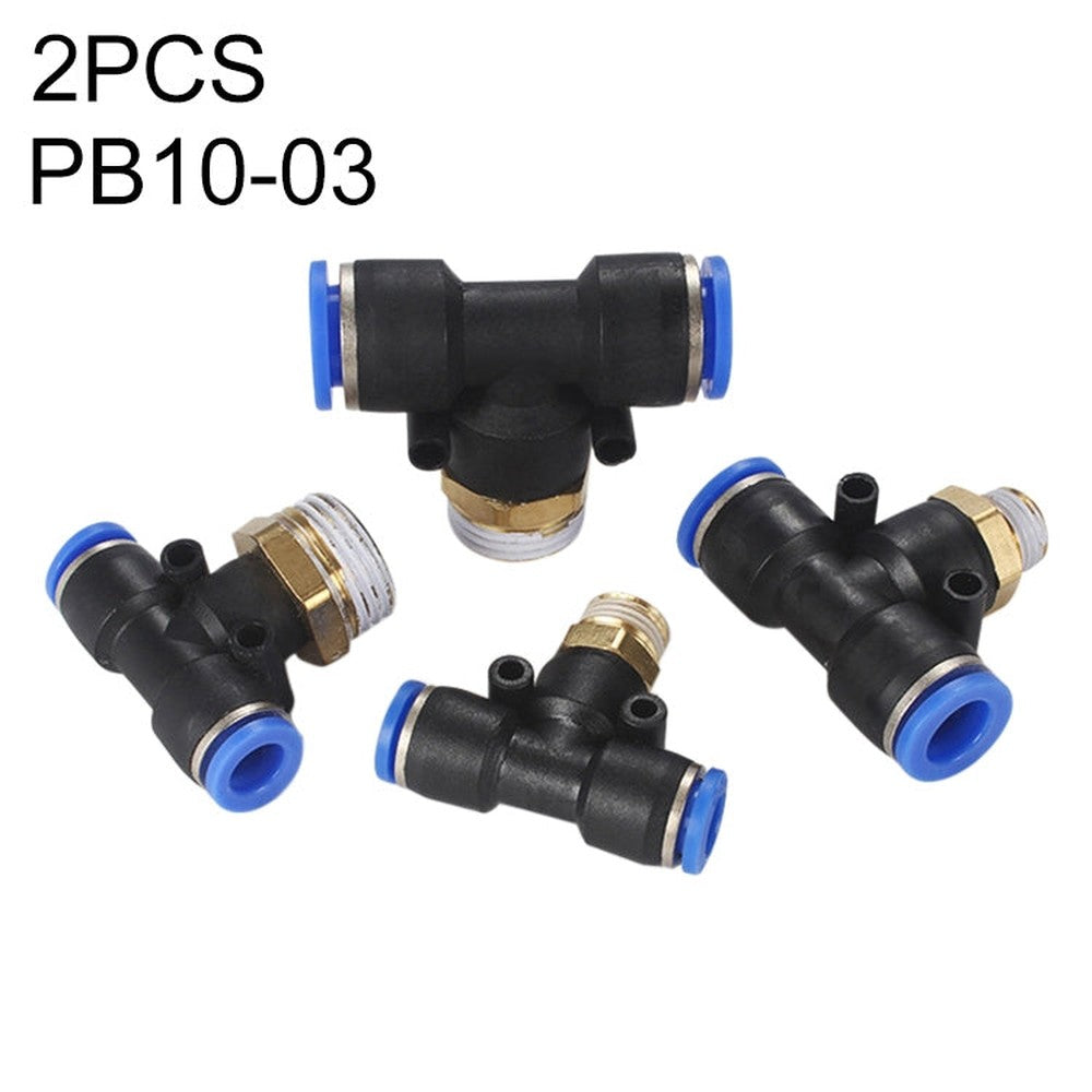 PB6-03 LAIZE 2pcs Plastic T-type Tee Male Thread Pneumatic Quick Connector, PB4-01 (10pcs), PB4-02 (10pcs), PB4-M5 (10pcs), PB6-01 (10pcs), PB6-02 (10pcs), PB6-03 (2pcs), PB6-04 (2pcs), PB6-M5 (10pcs), PB8-01 (2pcs), PB8-02 (2pcs), PB8-03 (2pcs)�������...
