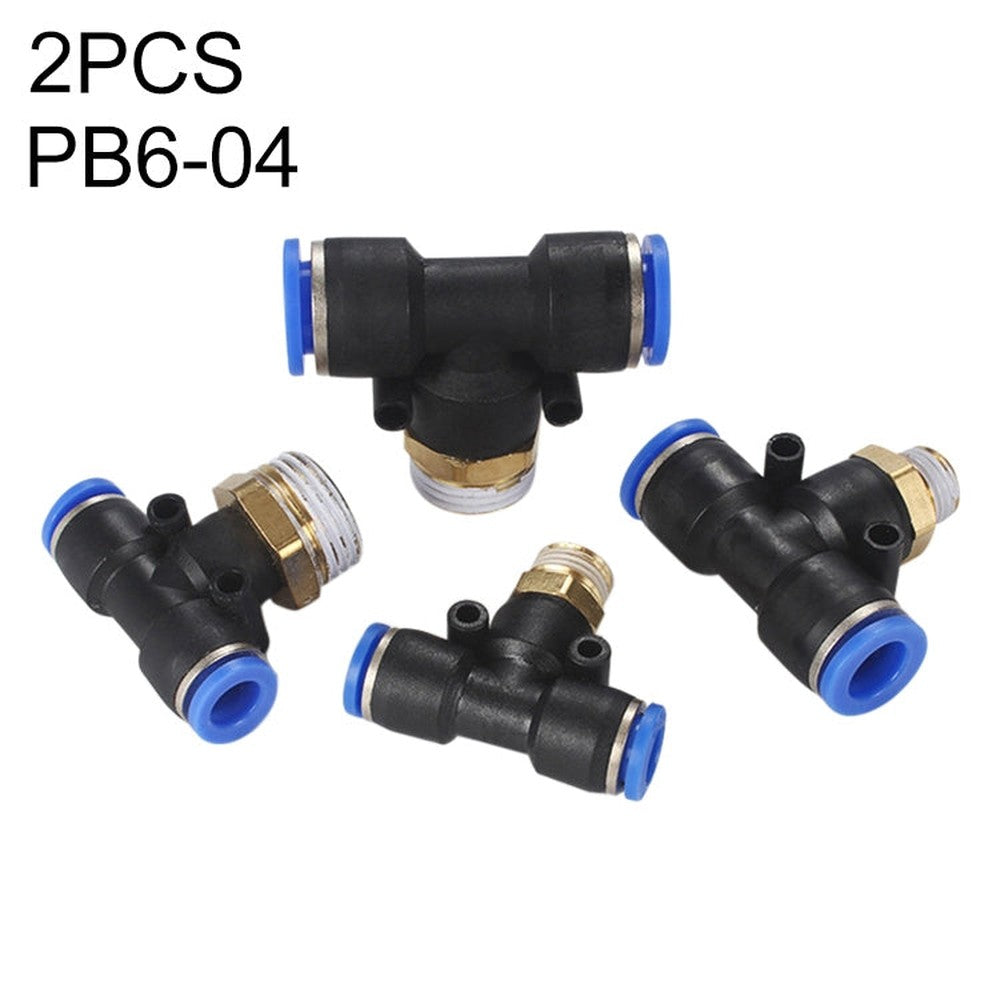 PB6-03 LAIZE 2pcs Plastic T-type Tee Male Thread Pneumatic Quick Connector, PB4-01 (10pcs), PB4-02 (10pcs), PB4-M5 (10pcs), PB6-01 (10pcs), PB6-02 (10pcs), PB6-03 (2pcs), PB6-04 (2pcs), PB6-M5 (10pcs), PB8-01 (2pcs), PB8-02 (2pcs), PB8-03 (2pcs)�������...