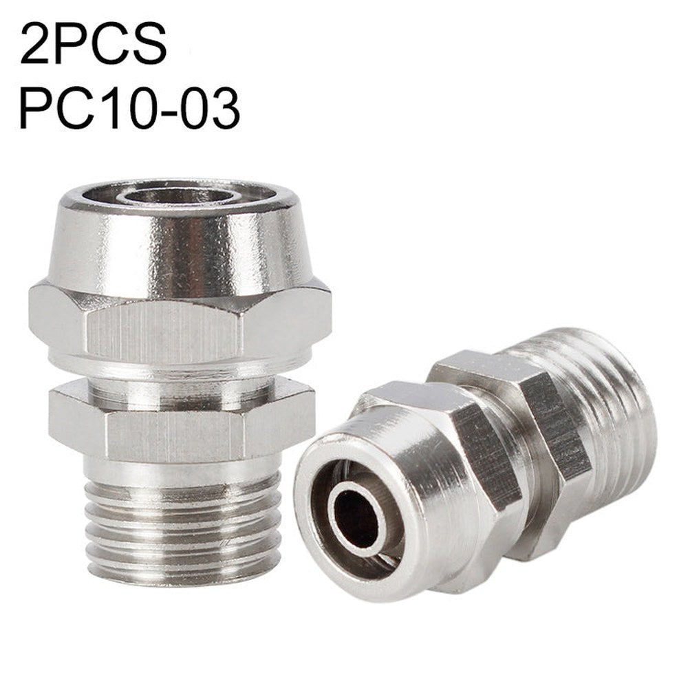 PC6-03 LAIZE 2pcs Nickel Plated Copper Pneumatic Quick Fitting Connector, PC4-M5 (10pcs), PC4-01 (10pcs), PC4-02 (10pcs), PC6-M5 (10pcs), PC6-01 (10pcs), PC6-02 (10pcs), PC6-03 (2pcs), PC6-04 (2pcs), PC8-01 (10pcs), PC8-02 (10pcs), PC8-03 (2pcs)�������...