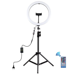 PULUZ 11.8 inch 30cm RGB Light 1.1m Tripod Mount Dimmable LED Ring Vlogging Selfie Photography Video Lights Live Broadcast Kits with Cold Shoe Tripod Ball Head & Phone Clamp, 12 inch RGB+Tripod(EU), 12 inch RGB+Tripod(UK), 11.8 inch RGB+Tripod(AU)�����... laboratorydeal