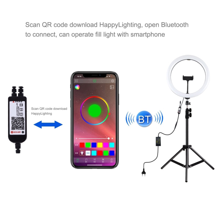 PULUZ 11.8 inch 30cm RGB Light 1.1m Tripod Mount Dimmable LED Ring Vlogging Selfie Photography Video Lights Live Broadcast Kits with Cold Shoe Tripod Ball Head & Phone Clamp, 12 inch RGB+Tripod(EU), 12 inch RGB+Tripod(UK), 11.8 inch RGB+Tripod(AU)�����... laboratorydeal