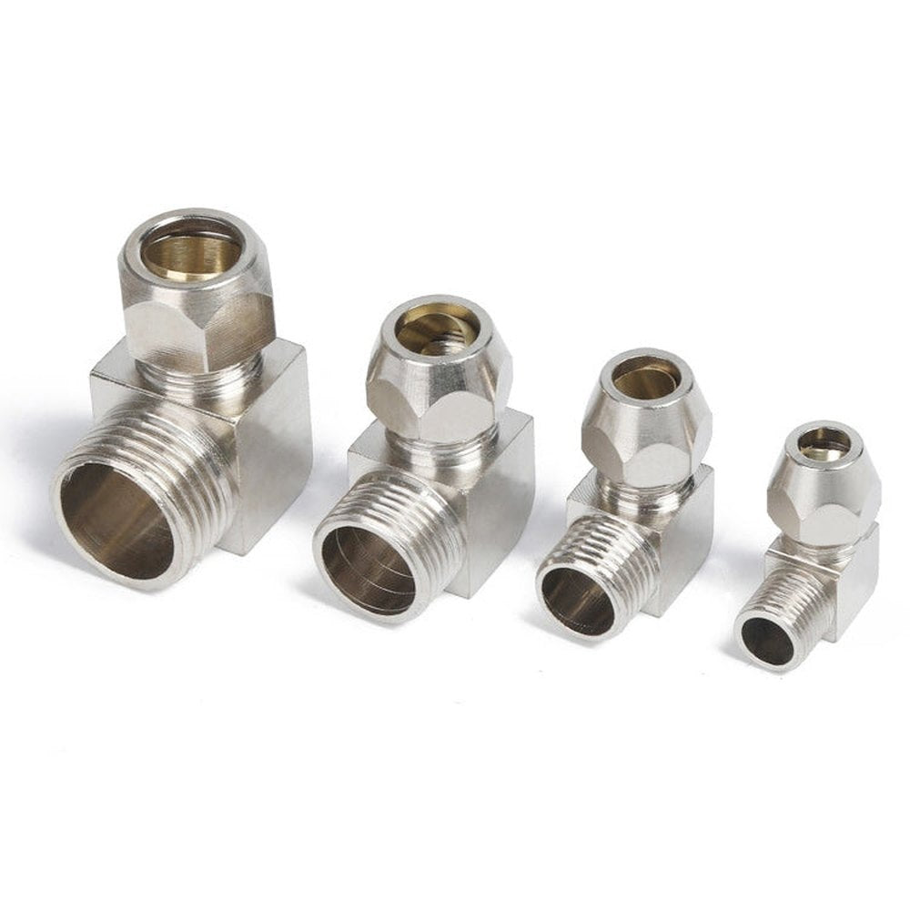 PL4-01 LAIZE Nickel Plated Copper Reducer Elbow Pneumatic Quick Fitting Connector, PL4-01, PL6-01, PL6-02, PL8-01, PL8-02