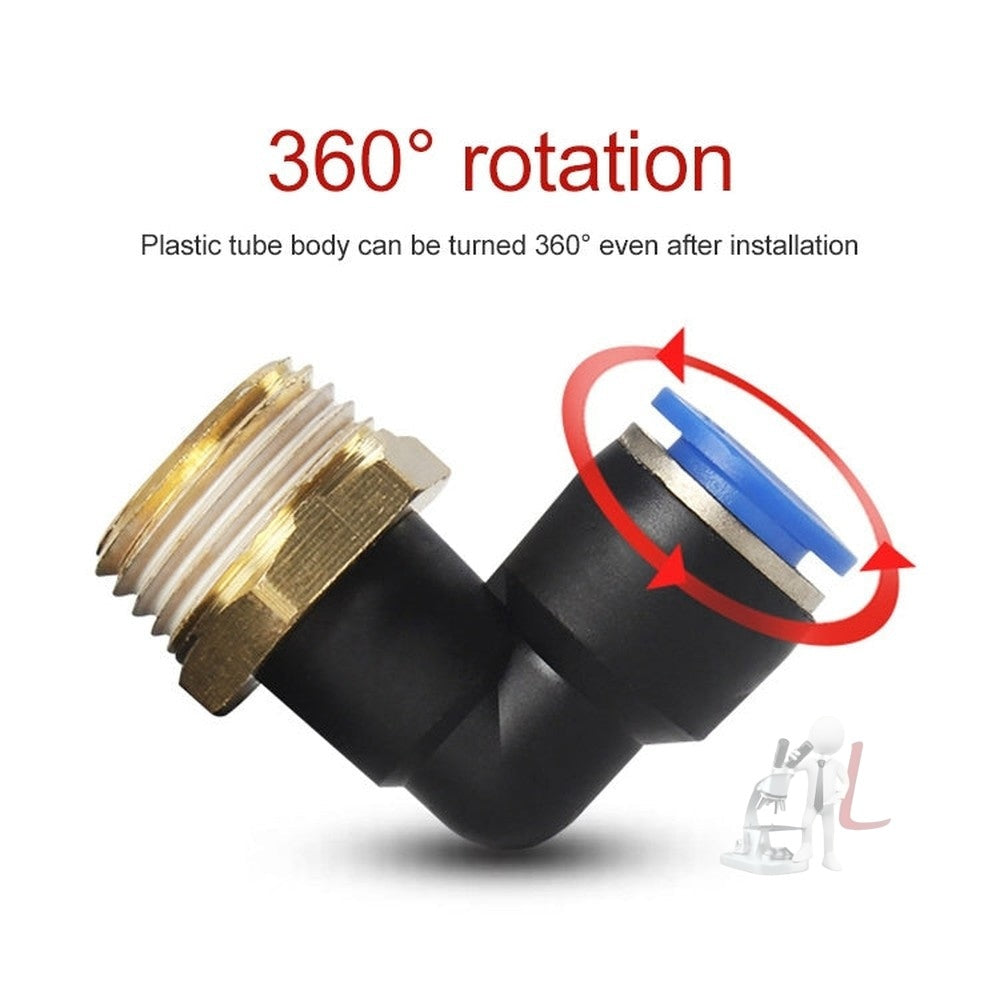 PL6-04 LAIZE 2pcs Male Thread Elbow Pneumatic Quick Fitting Connector, PL4-01 (10pcs), PL4-02 (10pcs), PL4-M5 (10pcs), PL6-01 (10pcs), PL6-02 (10pcs), PL6-03 (10pcs), PL6-04 (2pcs), PL6-M5 (10pcs), PL8-01 (10pcs), PL8-02 (10pcs), PL8-03 (10pcs)��������...