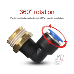 PL6-04 LAIZE 2pcs Male Thread Elbow Pneumatic Quick Fitting Connector, PL4-01 (10pcs), PL4-02 (10pcs), PL4-M5 (10pcs), PL6-01 (10pcs), PL6-02 (10pcs), PL6-03 (10pcs), PL6-04 (2pcs), PL6-M5 (10pcs), PL8-01 (10pcs), PL8-02 (10pcs), PL8-03 (10pcs)��������...