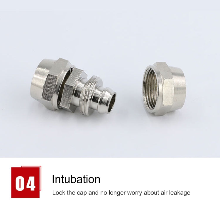 PM-4 LAIZE 2pcsNickel Plated Copper Straight Pneumatic Quick Connector, PM-4 (2pcs), PM-6 (2pcs), PM-8 (2pcs), PM-10 (2pcs), PM-12, PM-14, PM-16 laboratorydeal