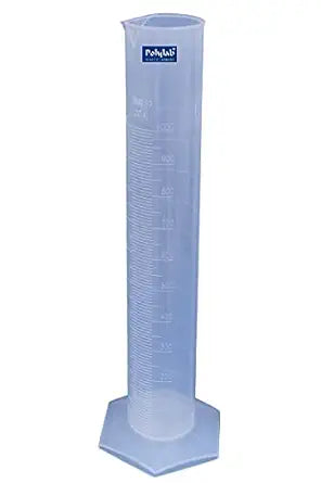 Polypropylene Measuring Cylinder Hexagonal Design (Size: 1000ML)