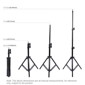 PULUZ 1.1m Tripod Mount + Live Broadcast Dual Phone Bracket + 6.2 inch 16cm LED Ring Vlogging Video Light Kits, 3 in 1 Live Broadcast Kits - laboratorydeal