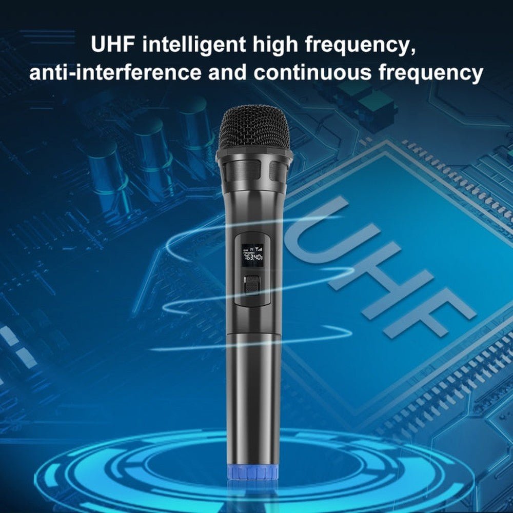 PULUZ 1 To 2 UHF Wireless Dynamic Microphones with LED Display, 3.5mm Transmitter, 1 To 2 UHF Wireless Microphones - laboratorydeal