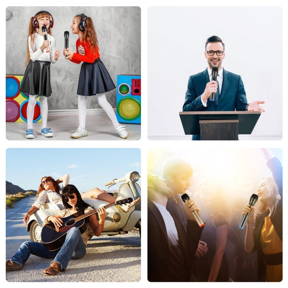 PULUZ 1 To 2 UHF Wireless Dynamic Microphones with LED Display, 3.5mm Transmitter, 1 To 2 UHF Wireless Microphones - laboratorydeal