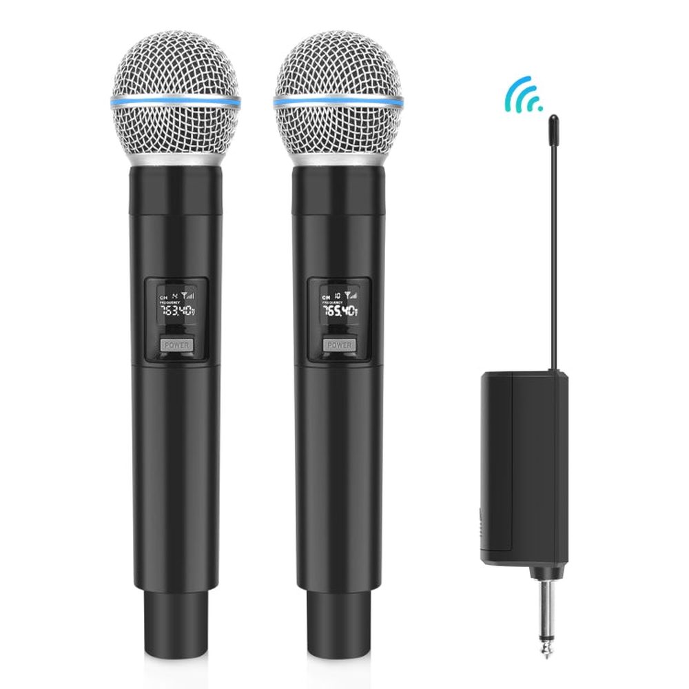PULUZ 1 To 2 Wireless Microphones with LED Display, 6.35mm Transmitter - laboratorydeal