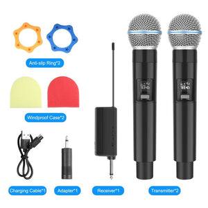PULUZ 1 To 2 Wireless Microphones with LED Display, 6.35mm Transmitter - laboratorydeal