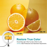 PULUZ 10.2 inch 26cm USB 3 Modes Dimmable LED Ring Vlogging Selfie Beauty Photography Video Lights with Tripod Ball Head & Phone Clamp, 10.2 inch, 10.2 inch Light