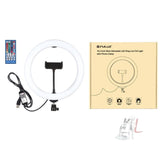 PULUZ 10.2 inch 26cm USB RGBW Dimmable LED Ring Vlogging Photography Video Lights with Tripod Ball Head & Remote Control & Phone Clamp, 10.2 inch RGBW / Remote