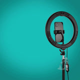 PULUZ 10.2 inch 26cm USB RGBW Dimmable LED Ring Vlogging Photography Video Lights with Tripod Ball Head & Remote Control & Phone Clamp, 10.2 inch RGBW / Remote