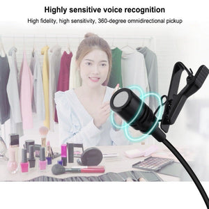 PULUZ 3.5mm Jack Lavalier Omnidirectional Condenser Recording Video Microphone, Length: 6m, Lavalier Microphone - laboratorydeal