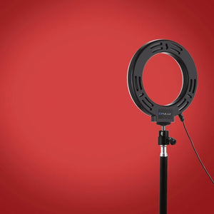PULUZ 4.7 inch 12cm Curved Surface USB 10 Modes 8 Colors RGBW Dimmable LED Ring Vlogging Photography Video Lights with Tripod Ball Head, 4.7 inch RGBW - laboratorydeal