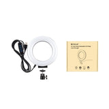 PULUZ 4.7 inch 12cm USB 3 Modes Dimmable LED Ring Selfie Beauty Vlogging Photography Video Lights with Tripod Ball Head, 4.7 inch with Ball Head