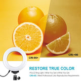 PULUZ 4.7 inch 12cm USB 3 Modes Dimmable LED Ring Selfie Beauty Vlogging Photography Video Lights with Tripod Ball Head, 4.7 inch with Ball Head