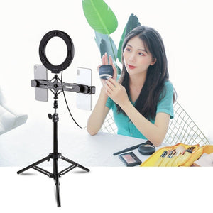 PULUZ 70cm Tripod Mount + Live Broadcast Dual Phone Bracket + 6.2 inch 16cm LED Ring Vlogging Video Light Kits, 70cm Tripod Mount+Ring Light - laboratorydeal