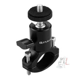 PULUZ Bike Aluminum Handlebar Tripod Ball Head Adapter Mount for GoPro HERO10 Black / HERO9 Black / HERO8 Black /7 /6 /5 /5 Session /4 Session /4 /3+ /3 /2 /1, DJI Osmo Action, Xiaoyi and Other Action Cameras, Ball Head Mount