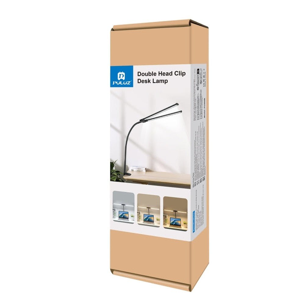 PULUZ Gooseneck Tube LED Fill Light Double Head Clip Desk Lamp - laboratorydeal