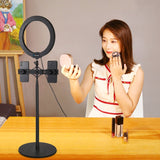 PULUZ Live Broadcast Dual Phone Brackets Horizontal Holder for iPhone, Galaxy, Huawei, Xiaomi, Sony and Other Smart Phones, Dual Phone Bracket