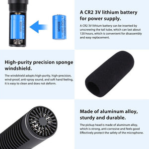 PULUZ Professional Interview Condenser Video Shotgun Microphone with 3.5mm Audio Cable for DSLR & DV Camcorder, Microphone - laboratorydeal