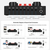PULUZ Sound Card Live Broadcast Bluetooth Sound Mixer Studio Microphone Kits with Suspension Scissor Arm & Metal Shock Mount, Chinese Version, Sound Mixer+Microphone, Chinese Version