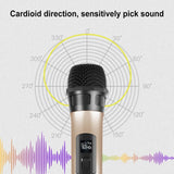 PULUZ UHF Wireless Dynamic Microphone with LED Display, UHF
