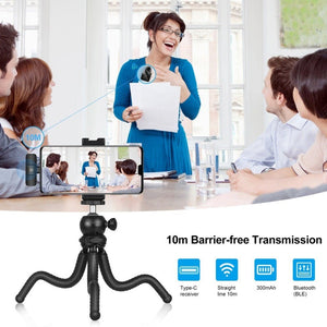 PULUZ Wireless Lavalier Microphone for Type - C Phone, Type - C Receiver and Dual Microphones, Type - C 2 TX + 1 RX - laboratorydeal