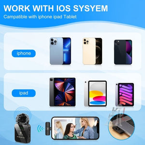 PULUZ Wireless Lavalier Microphone for iPhone / iPad, 8 - Pin Receiver, 8 - Pin 1 TX + 1 RX - laboratorydeal