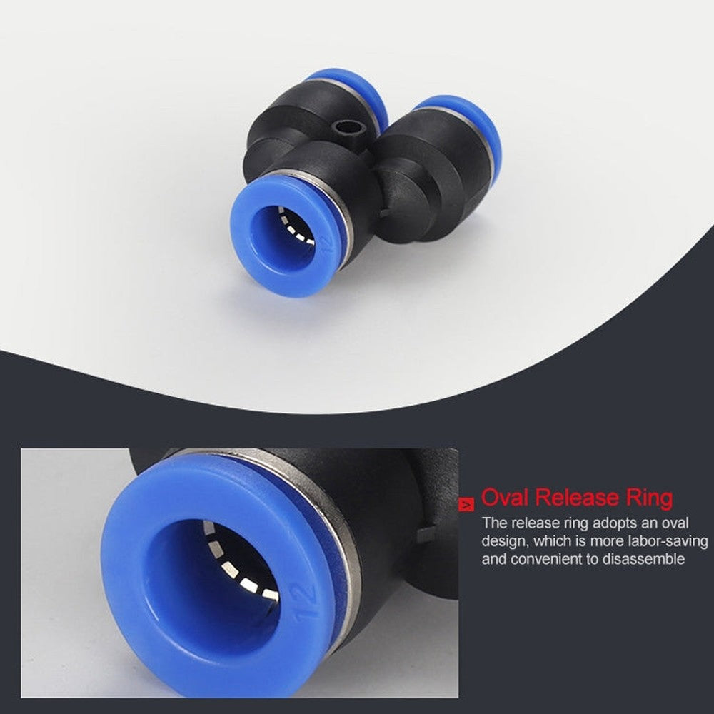 PW16-12 LAIZE 2pcs Plastic Y-type Tee Reducing Pneumatic Quick Fitting Connector, PW6-4, PW8-4, PW8-6, PW10-6, PW10-8, PW12-8, PW12-10, PW16-12 (2pcs)