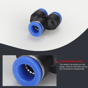 PW16-12 LAIZE 2pcs Plastic Y-type Tee Reducing Pneumatic Quick Fitting Connector, PW6-4, PW8-4, PW8-6, PW10-6, PW10-8, PW12-8, PW12-10, PW16-12 (2pcs)