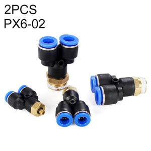 PX6-02 LAIZE 2pcs Plastic Y-type Tee Male Thread Pneumatic Quick Connector, PX4-01 (10pcs), PX4-02 (10pcs), PX4-M5 (10pcs), PX6-01 (10pcs), PX6-02 (2pcs), PX6-03 (2pcs), PX6-04 (2pcs), PX6-M5 (10pcs), PX8-01 (2pcs), PX8-02 (2pcs), PX8-03 (2pcs)��������...