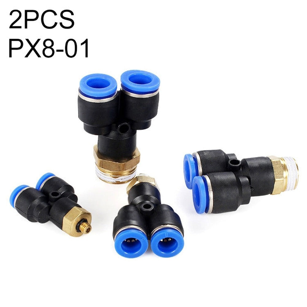 PX6-02 LAIZE 2pcs Plastic Y-type Tee Male Thread Pneumatic Quick Connector, PX4-01 (10pcs), PX4-02 (10pcs), PX4-M5 (10pcs), PX6-01 (10pcs), PX6-02 (2pcs), PX6-03 (2pcs), PX6-04 (2pcs), PX6-M5 (10pcs), PX8-01 (2pcs), PX8-02 (2pcs), PX8-03 (2pcs)��������...
