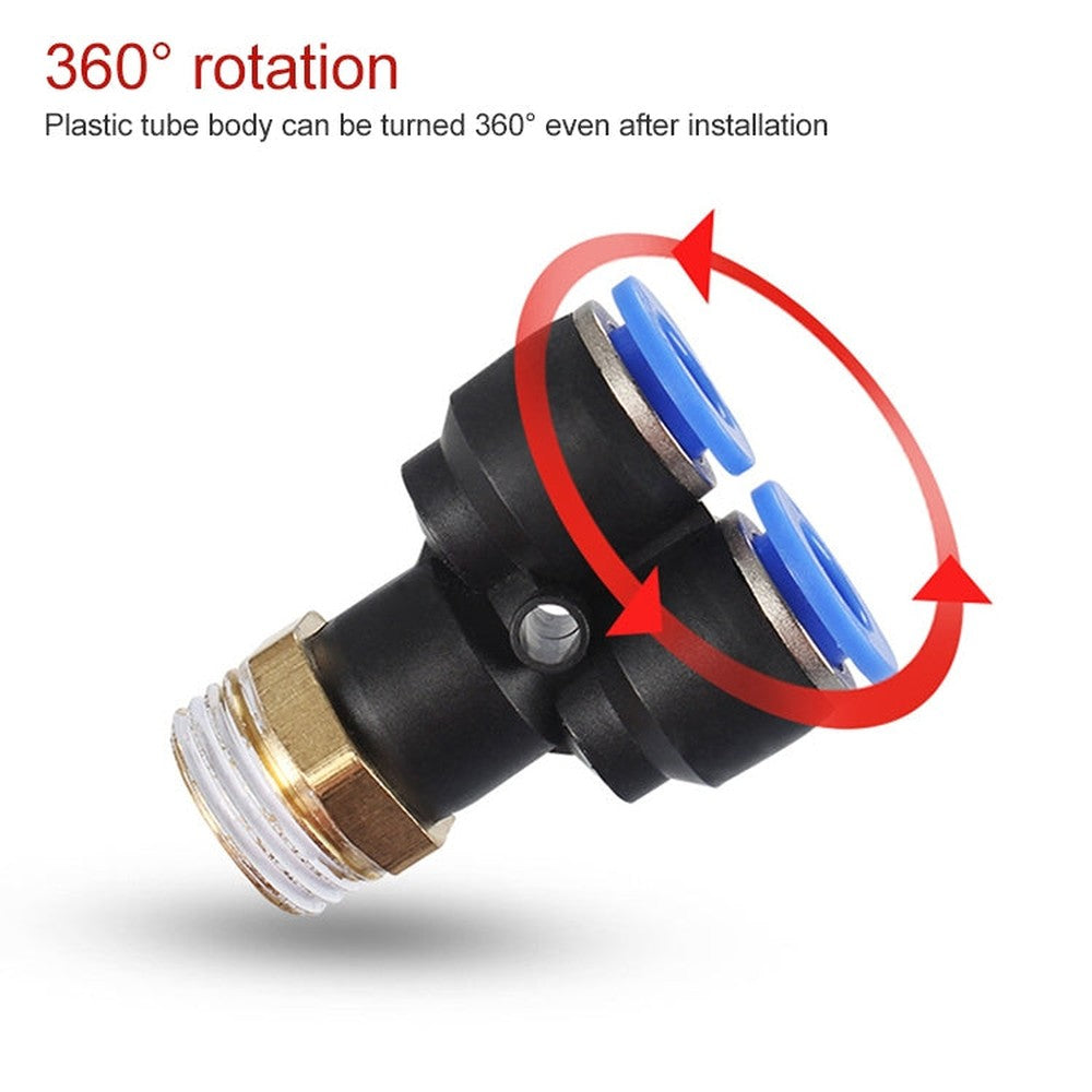 PX6-02 LAIZE 2pcs Plastic Y-type Tee Male Thread Pneumatic Quick Connector, PX4-01 (10pcs), PX4-02 (10pcs), PX4-M5 (10pcs), PX6-01 (10pcs), PX6-02 (2pcs), PX6-03 (2pcs), PX6-04 (2pcs), PX6-M5 (10pcs), PX8-01 (2pcs), PX8-02 (2pcs), PX8-03 (2pcs)��������...