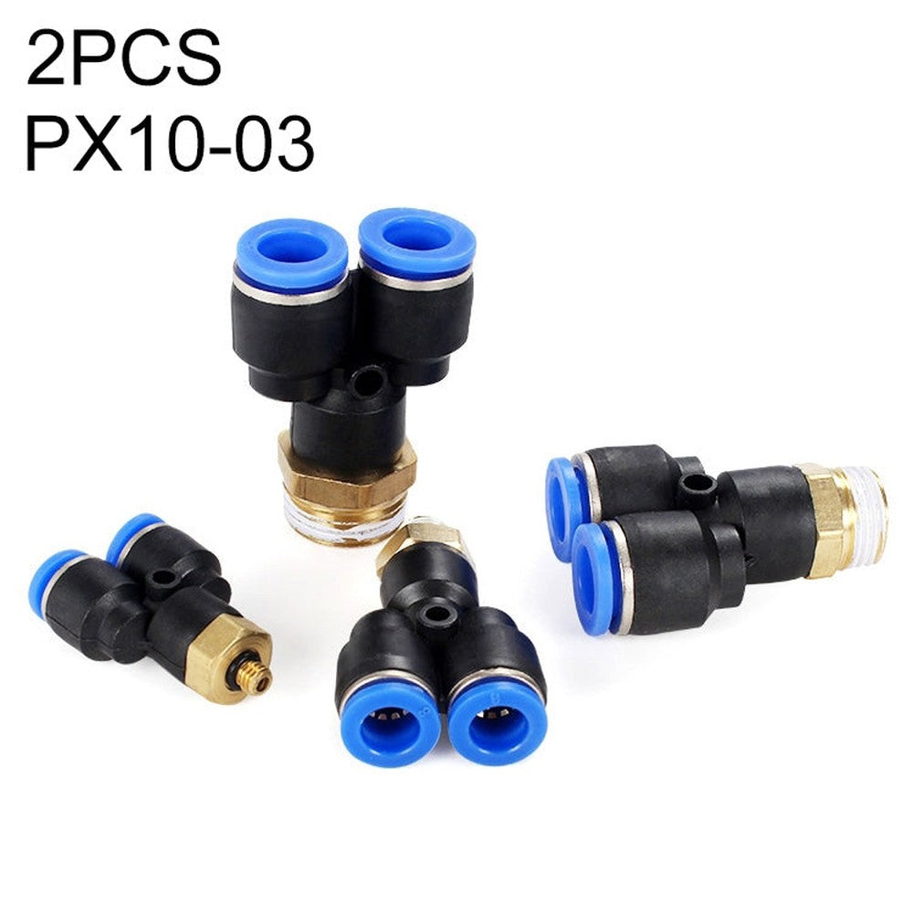 PX6-02 LAIZE 2pcs Plastic Y-type Tee Male Thread Pneumatic Quick Connector, PX4-01 (10pcs), PX4-02 (10pcs), PX4-M5 (10pcs), PX6-01 (10pcs), PX6-02 (2pcs), PX6-03 (2pcs), PX6-04 (2pcs), PX6-M5 (10pcs), PX8-01 (2pcs), PX8-02 (2pcs), PX8-03 (2pcs)��������...