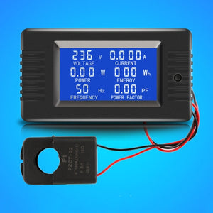 Peacefair English Version Multifunctional AC Digital Display Power Monitor, 5A, 10A, 100A (Closed CT), 100A (Open and Close CT)