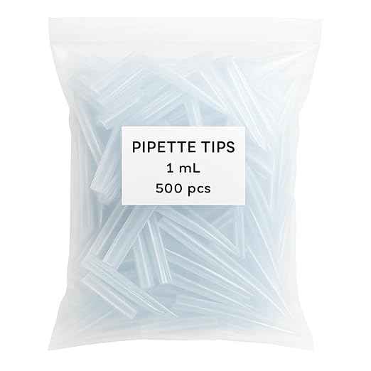 Laboratory Pipette Tips, 1000µL/1mL, Universal Fit, Clear White, 500 Pieces